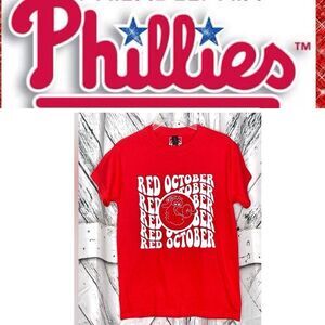 Philadelphia Phillies Red October T-Shirt Phillie Phanatic S